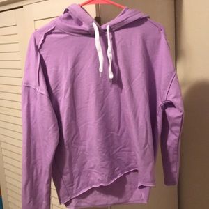 Pullover hooded long sleeve shirt.